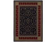 Mayberry Rugs Home Town Paloma Ebony Claret 2 Foot 3 Inch x 7 Foot 7 Inch