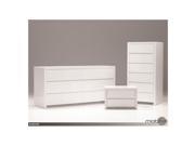 Mobital Blanche 2 Drawer Night Table In High Gloss White