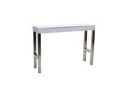 Moes Home Tura Rectangular Console Table w White Lacquer Top