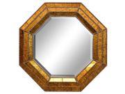 AFD Home Black Crackle Octagon Mirror