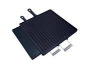King Kooker Pre seasoned Cast Iron Square Two Sided Griddle with Handle