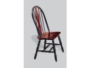 Sunset Trading 41 Keyhole Chair in Antique Black with Cherry Seat