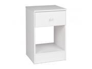 Prepac Astrid Tall 1 Drawer Nightstand in White