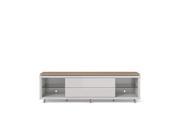 Manhattan Comfort Lincoln 17254 TV Stand With Silicon Casters In Maple Cream And