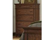 Liberty Furniture Rocky Mountain 5 Drawer Chest in Whiskey Brown