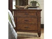 Liberty Furniture Rocky Mountain 2 Drawer Nightstand in Whiskey Brown