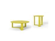 Manhattan Comfort Madison 2 Piece Accent Table Living Room Set In Lime Gloss