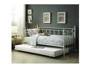 Homelegance Lorena Metal Daybed w Trundle in White
