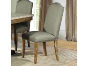 Homelegance Jemez Side Chair in Brown Fabric [Set of 2]