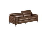 Global Furniture Sofa in Walnut Brown Leather