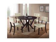 Global Furniture 5 Piece Dining Room Set w Cream Chairs