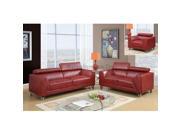 Global Furniture 3 Piece Living Room Set in Lipstick Red