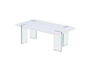 Global Furniture Rectangular Coffee Table in White