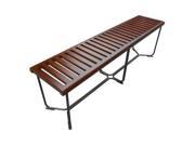 Fine Mod Imports Solid Bench 60 In Brown