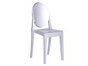 Fine Mod Imports Clear Side Chair In Silver