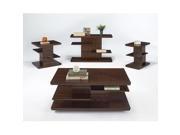 Progressive Furniture Waterfall 4 Piece Coffee Table Set in Bright Medium Birch