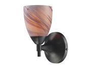 Celina 1 Light Sconce In Dark Rust With Creme Glass