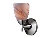 Celina 1 Light Sconce In Polished Chromw With Creme Glass