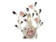 Heritage 1 Light Sconce In Cream And Porcelain Roses