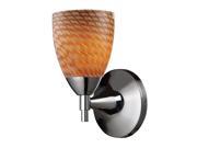 Celina 1 Light Sconce In Polished Chrome And Coco Glass