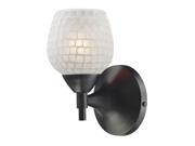Celina 1 Light Sconce In Dark Rust With White Glass