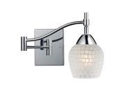 Elk Lighting Celina 1 Light Swing arm Sconce Polished Chrome 10151 1PC WHT