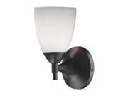 Celina 1 Light Sconce In Dark Rust And Simple White Glass