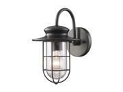 Elk Lighting Portside 1 Light Outdoor Sconce in Matte Black 42284 1