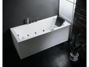 Ariel Bath Luxurious and Modern Whirlpool Bathtub Left 72 Gallon