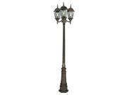 Trans Globe Lighting 4719 BR Brown Three Light Up Lighting Outdoor Post Light from the Outdoor Collection