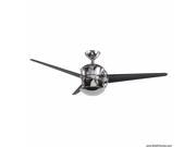 Kichler 300125MCH 54 Indoor Ceiling Fan with 3 Blades Includes Cool Touch Remote Light Kit and Midnight Chrome
