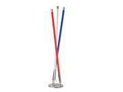 3 Light Red White Blue Floor Lamp