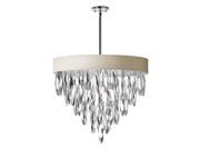 Dainolite ALL 248C PC PEB 8 Light Chandelier with Pebble Shade