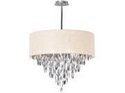 Dainolite ALL 258C PC CRM 8 Light Chandelier with Cream Shade