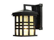 Black Asian Single Light Up Lighting Outdoor Square Wall Sconce from the Outdoor Collection