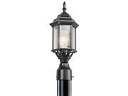 Kichler 49256 Single Light Outdoor Post Light from the Chesapeake Collection Black Painted