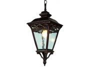 Black 3 Light Outdoor Large Pendant