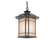 Corner Windows 18 high Outdoor Pendant in Rust