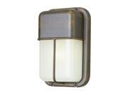 Rust Single Light Outdoor Bulk Head from the Outdoor Collection
