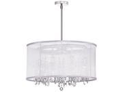 Dainolite 8 Light Crystal Chandelier Polished Chrome Drum Shade 85302 PC 119