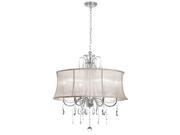 Dainolite 6 Light Crystal Polished Chrome Chandelier Bell Shade 615 270C PC 117