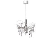 Dainolite 10 Light Crystal Chandelier Satin Chrome 1851 18 PC