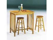 1PerfectChoice Metro Breakfast Counter Height Dining Set Table Stools Tile Top Oak Terracotta