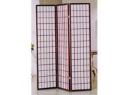 1PerfectChoice Naomi 3 Panel Wooden Screen Cherry Finish Oriental Room Divider