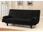 1PerfectChoice Cybil Collection Comfort Adjustable Sofa Bed Futon Microfiber Fabric Colors Black
