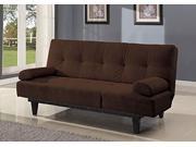 1PerfectChoice Cybil Collection Comfort Adjustable Sofa Bed Futon Microfiber Fabric 4 Colors Brown