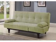 1PerfectChoice Cybil Collection Comfort Adjustable Sofa Bed Futon Microfiber Fabric 4 Colors Apple Green