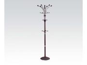 1PerfectChoice Nata Collection Modern Espresso Finish Coat Rack with Round Base