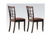 1PerfectChoice Cardiff Espresso Finish Upholstery 2 Piece Side Chairs Dining room cushion Seat
