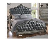 1PerfectChoice Chantelle California King Bed in Antique Silver Finish Button Tufted